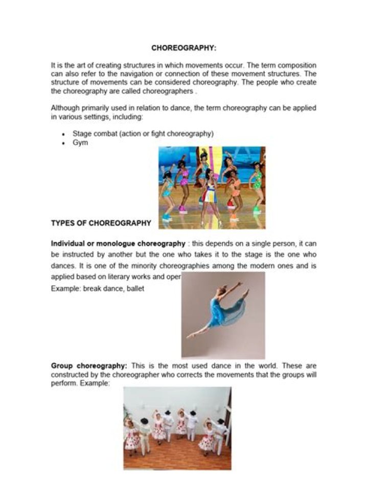 Are the types of choreography?