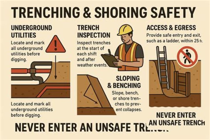 At what depth do excavations require shoring?
