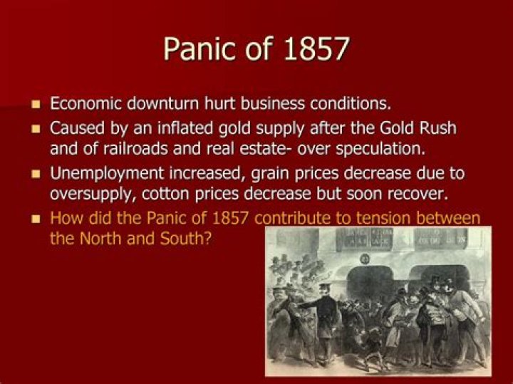 How did the panic of 1857 impact sectionalism?