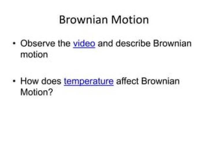 How does temperature affect brownian motion?