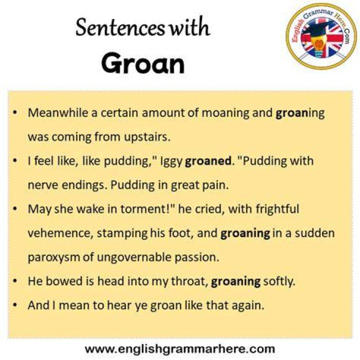 How to put groaned in a sentence?