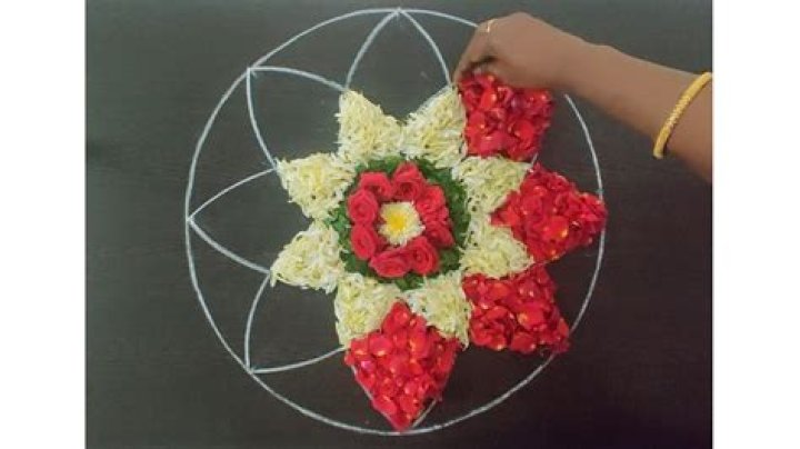 How to put pookalam for onam?