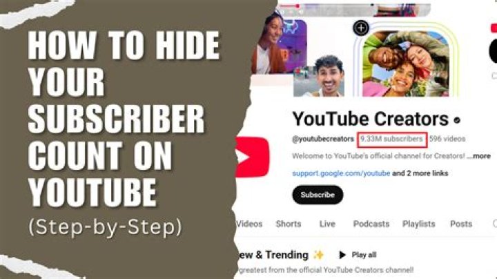 Should i hide my subscriber count?