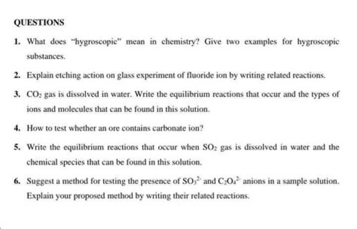 What does hygroscopic mean in chemistry?
