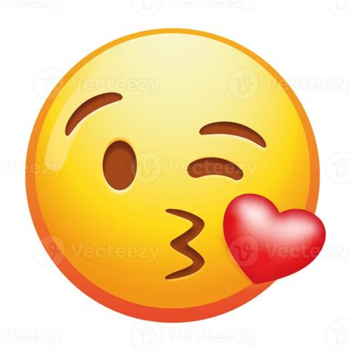 What does the kissy face emoji mean?