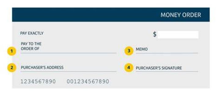 What is purchaser's address on money order?