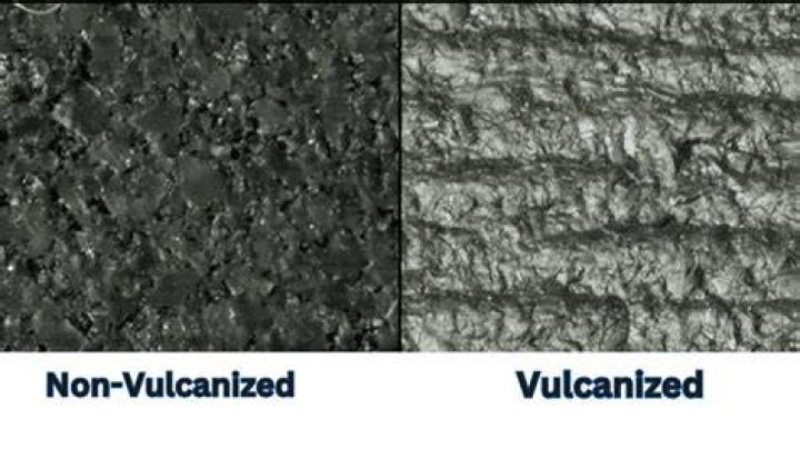 What substance is vulcanized to make it harder?