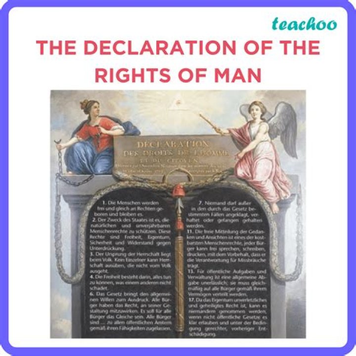 What was the overall purpose of the declaration of the rights of man?