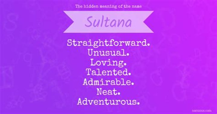 Whats d meaning of sultana?
