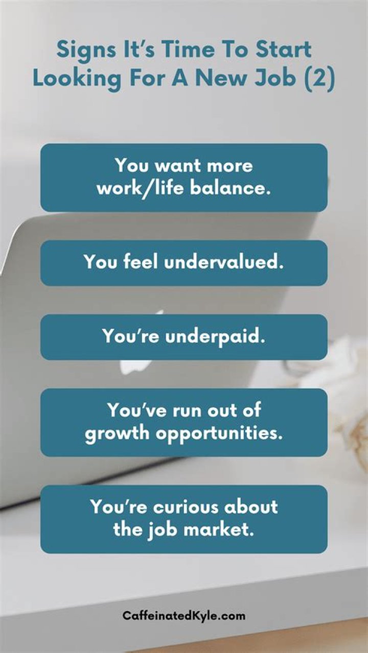 When is it time to start looking for a new job?