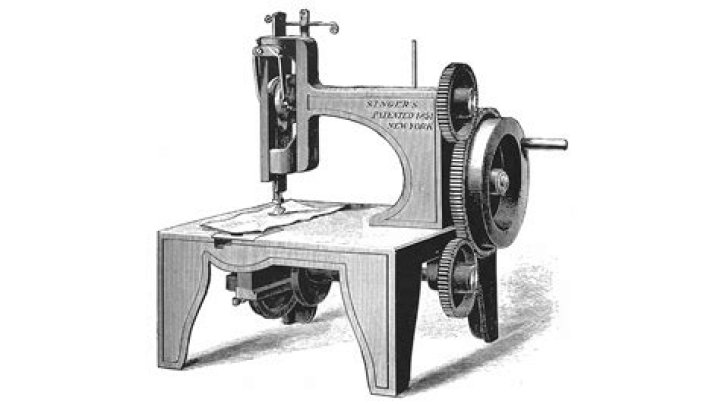 When was the invention sewing machine?