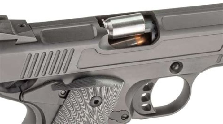 Where is the breech on a pistol?