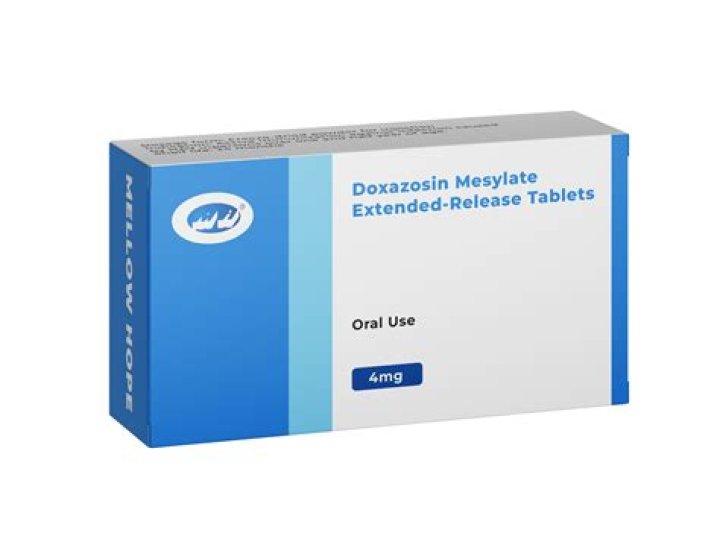 Who manufactures doxazosin mesylate?