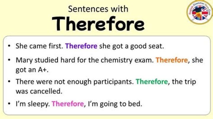 Why does therefore mean?